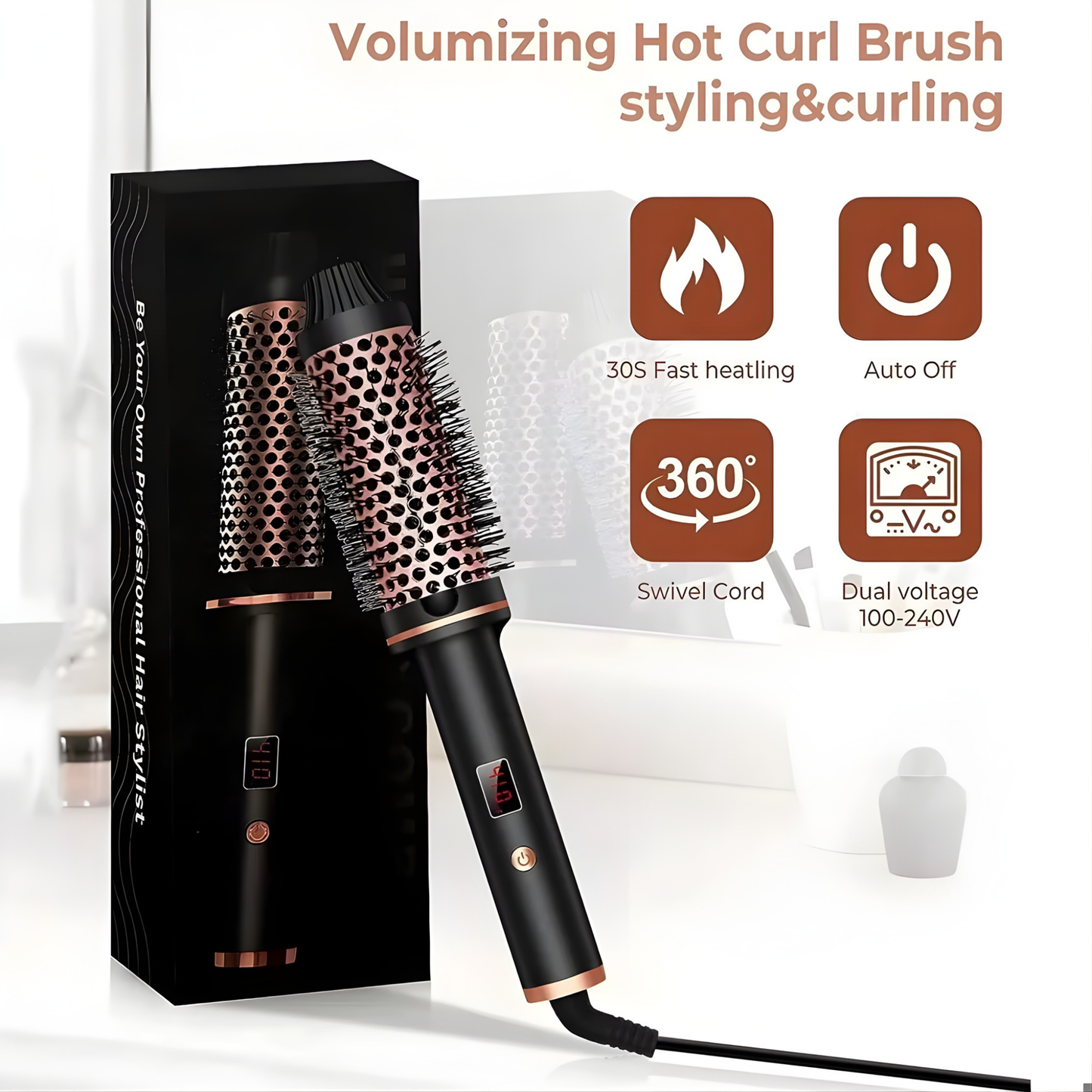 3-in-1 Hair Tool — Curl, Straighten & Volumize Instantly