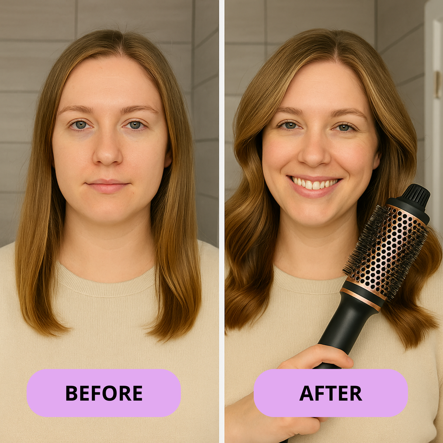 3-in-1 Hair Tool — Curl, Straighten & Volumize Instantly